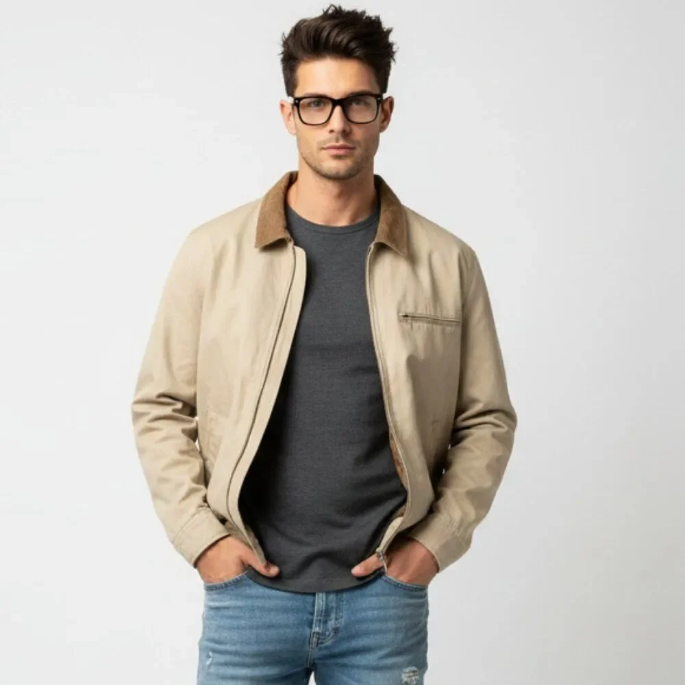 Wallace & Barnes Work Jacket Canvas Chore Barn Coat Insulated Tan Zip Up Men XXL